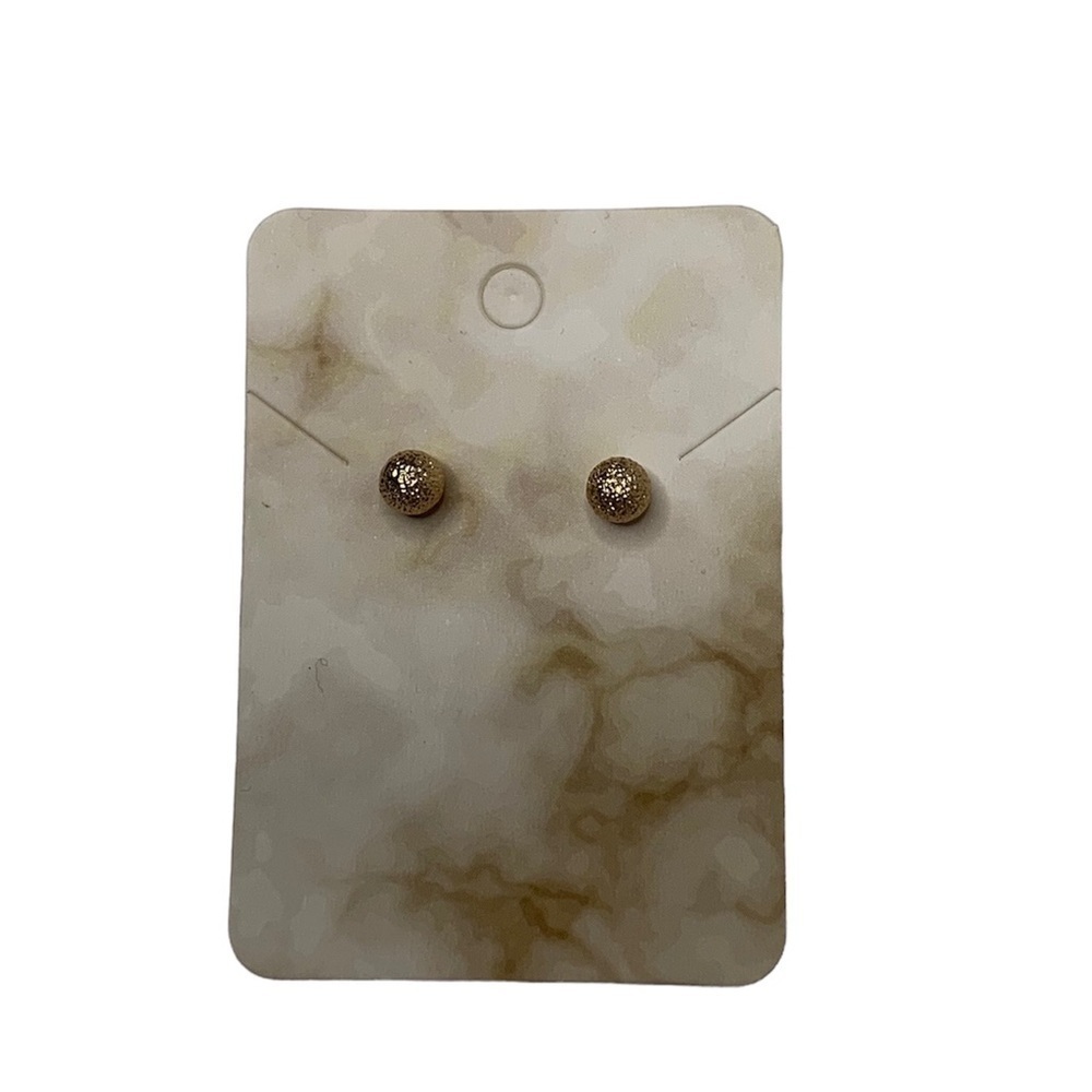 Set of two earrings gold and gold crystal earrings